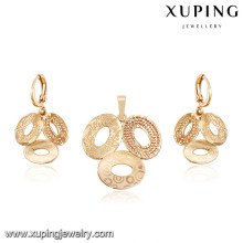 64040-Xuping Gold Jewelry Sets ,Fashion Brass Jewelry Set with 18K Gold Plated